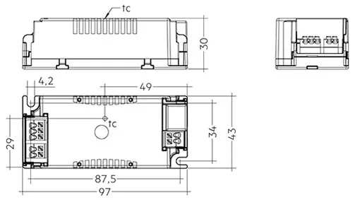 40W 800-1050mA flexC SC ADV Constant Current LED Driver 87500679  Tridonic LC